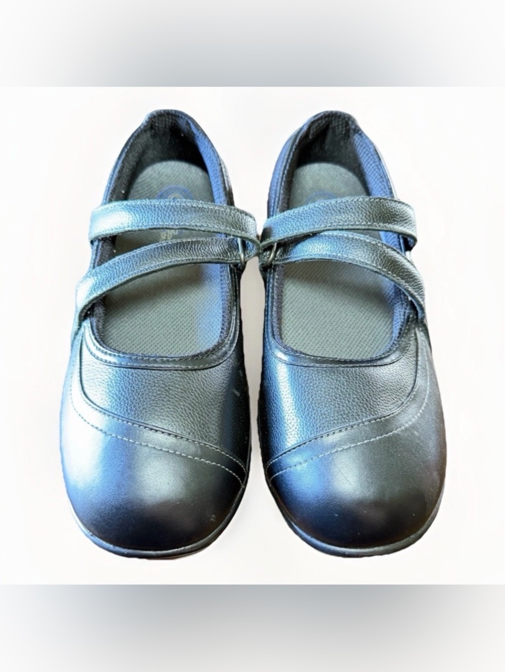 Orthofeet Women’s Celina Mary Jane Black Leather Orthopedic Shoe 9 Extra Wide‎ - Picture 2 of 8